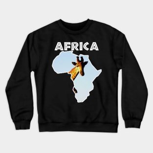 African Wildlife Continent Blue Sky Giraffe Crewneck Sweatshirt